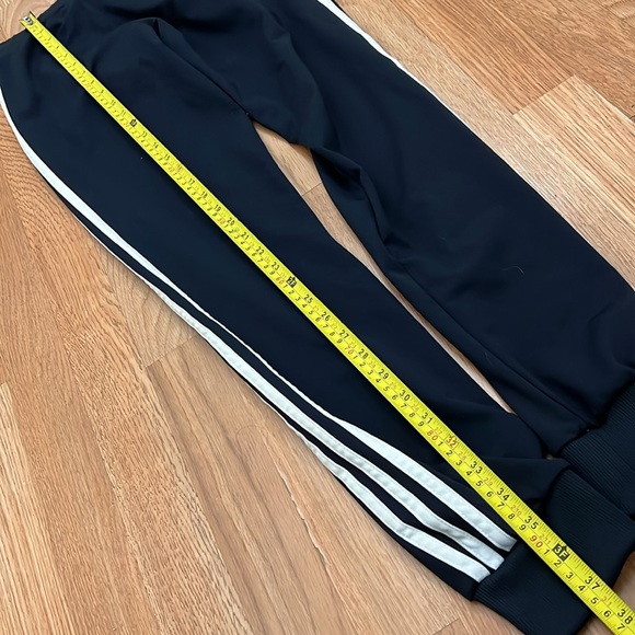 Adidas 3 Striped Joggers Navy Blue & White - Picture 7 of 9